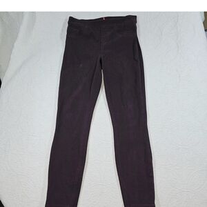SPANX Jean-ish Ankle Legging Womens Size Large Maroon Stretch No Muffin Top